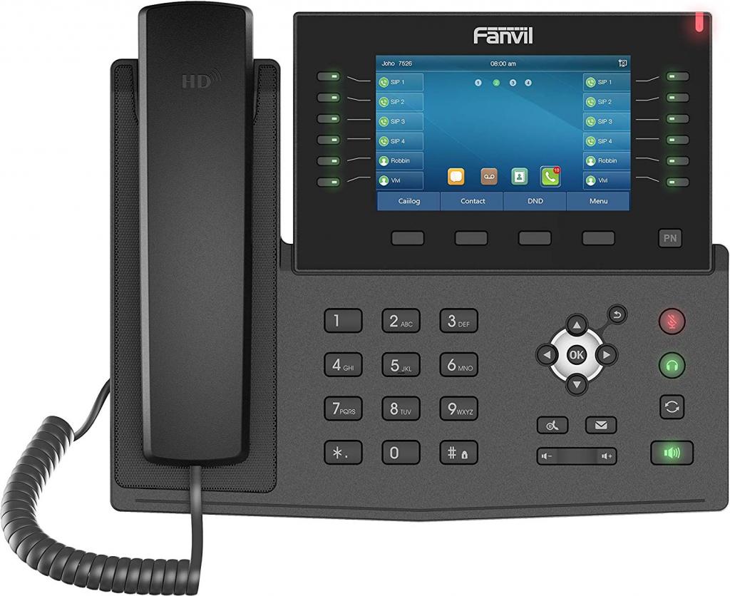 Fanvil X7C, sip телефон с 5-дюймовым экраном, 20 SIP-аккаунтов, PoE