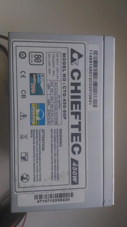 Chieftec GPA-450S8 Блок питания 450W