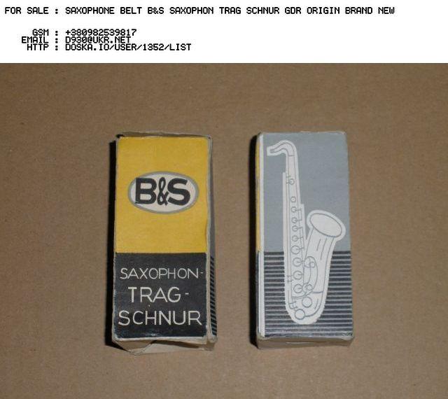 SAXOPHONE BELT B&S SAXOPHON TRAG SCHNUR GDR ORIGIN BRAND NEW