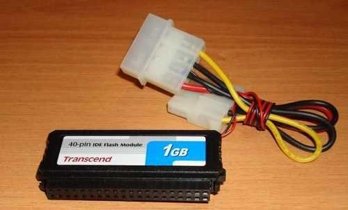 Промышленный флэш модуль 1GB IDE(PATA) Flash Disk On Module (DOM) 40-pin , Transcend  торг