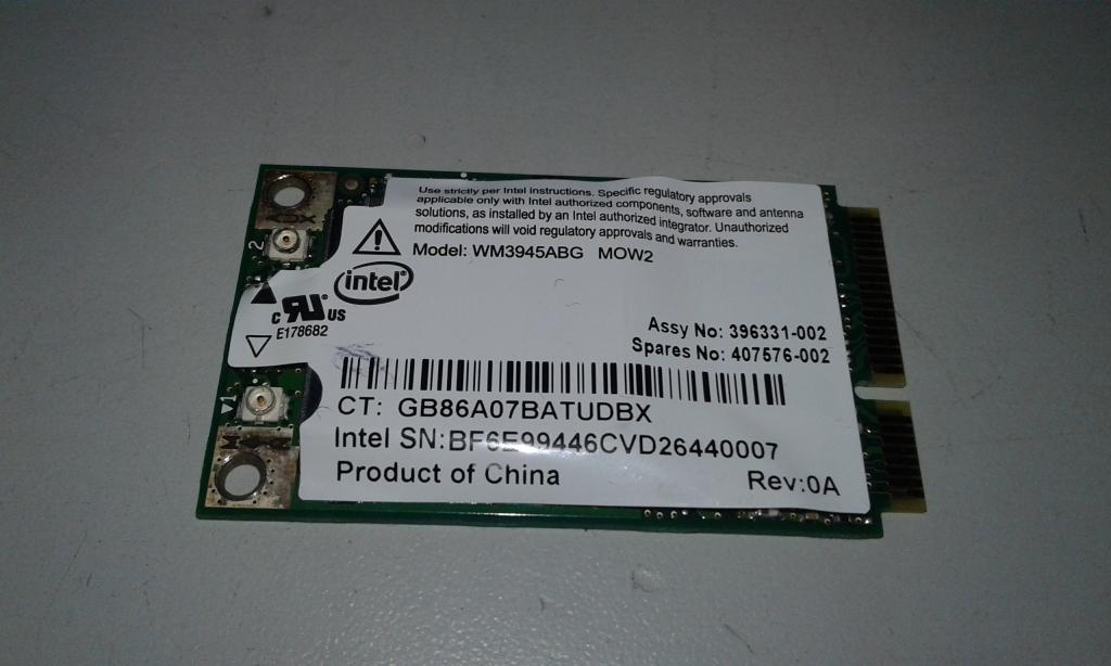 407576-002\WM3945ABG  Адаптер для ноутбуков HP Mini PCI 802.11a/b/g GL wireless LAN (WLAN)