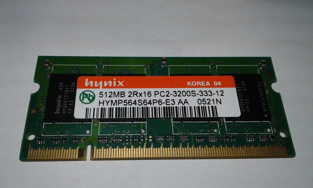 Модуль памяти SODIMM HYMP564S64P6-E3-AA Hynix 512mb DDR2 400mhz PC2-3200 200pin