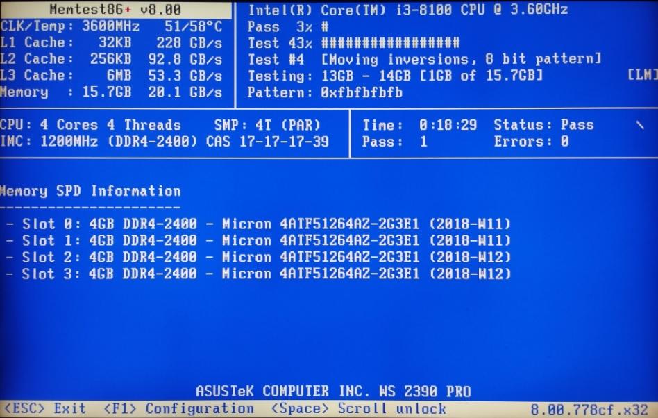 Оперативная память для ПК DDR4 Micron 4x4GB 2400MHz