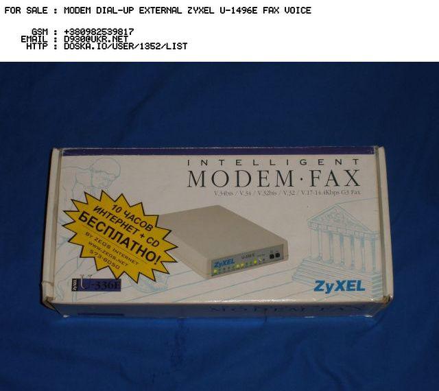 MODEM DIAL-UP EXTERNAL ZYXEL U-1496E FAX VOICE