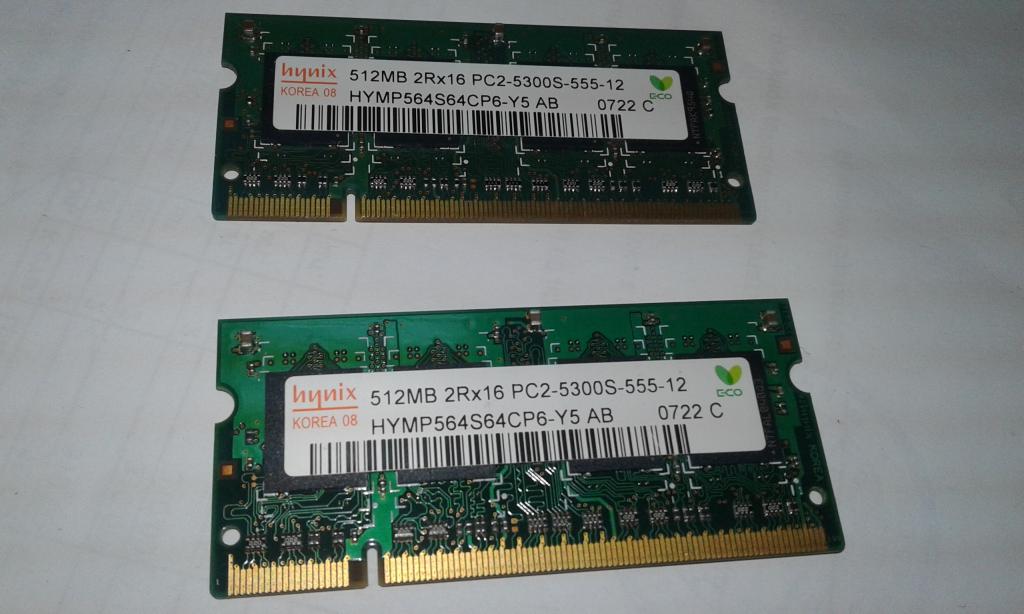 Модуль памяти Hynix SODIMM 512MB DDR2 667MHZ Notebook Memory HYMP564S64CP6-Y5 AB