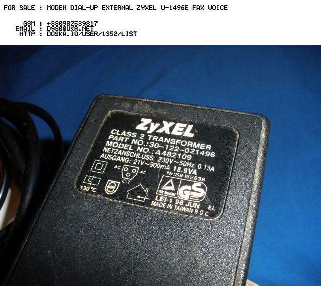 MODEM DIAL-UP EXTERNAL ZYXEL U-1496E FAX VOICE