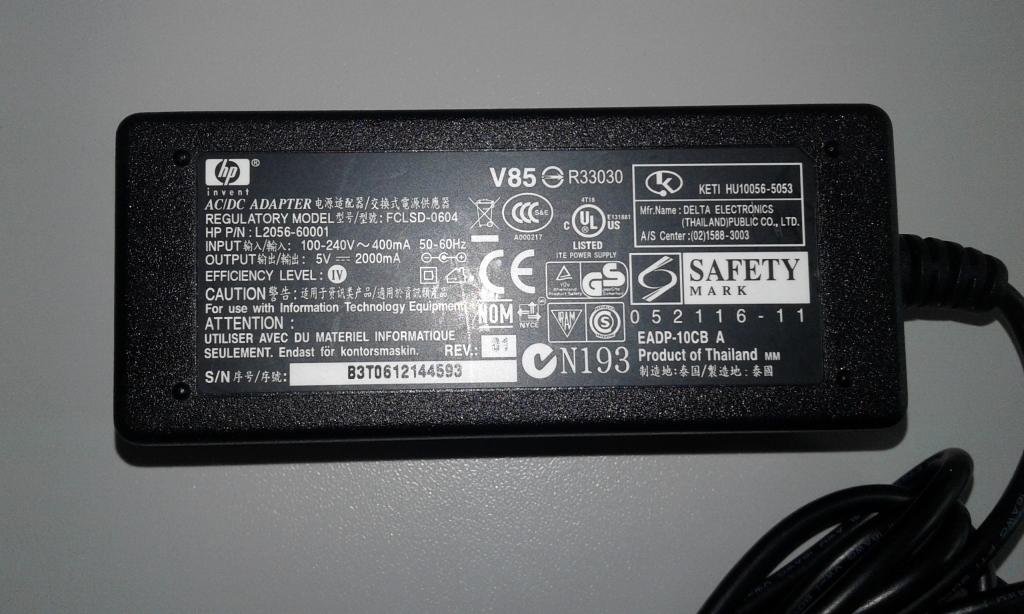 Продам БП HP Input voltage 100-240VAC, 50/60Hz, 400mA - Output voltage 5VDC(L2056-60001)