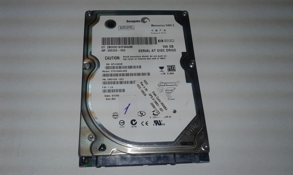 Жесткий диск HDD Seagate ST9100824AS 100GB 5400 RPM 2.5 INCH SATA #1